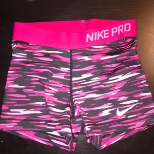 Pink Zebra Nike Pro Spandex